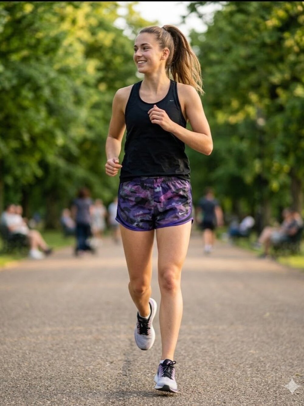 Nike Women's Purple Camo Shorts